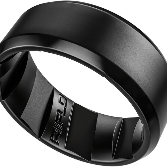 Men's Black 9mm Silicone Wedding Band - Sleek Chemical Resistant Rubber Ring